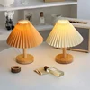Nordic Pleated Table Lamp DIY Foldable 5V USB 220V Art Atmosphere Bedroom Bedside Night Light Home Decorate 4