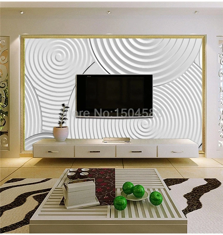 abstrato linha alívio círculo ondulado moda sala tv arte fundo da parede 3 d