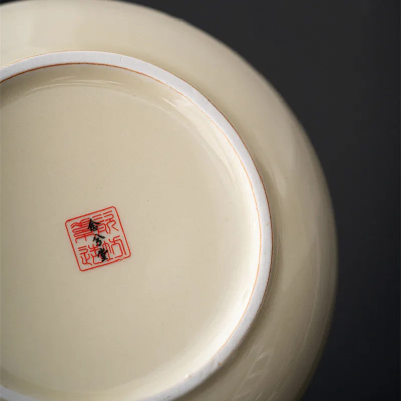 Retro Blue and White Tea Tureen Teacup Ceramic Kung Fu Tea Set Single Pot Bearing Large Three-talent Cup Bowl Gift Box