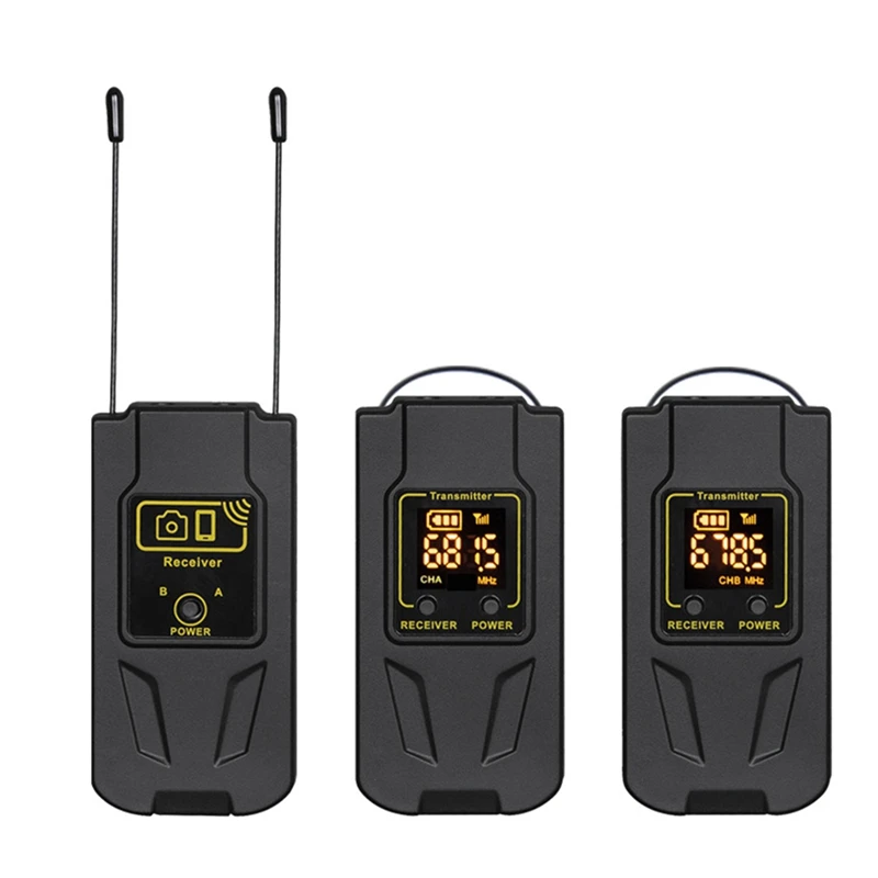 

UHF Photography Mobile Phone Wireless Microphone Video Live Street Interview Recording Lavalier Microphone ABS