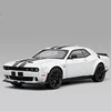 1:24 Dodge Challenger SRT Hellcat Alloy Modified Racing Car Model Diecasts Metal Sports Car Model Sound and Light Kids Toys Gift 1