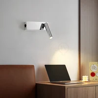 Applique Murale en Argent Galvanisé, Design Moderne, Angle Réglable, Idéal pour une Chambre à Coucher, un Bureau, un Salon ou une Chambre d'Enfant 5