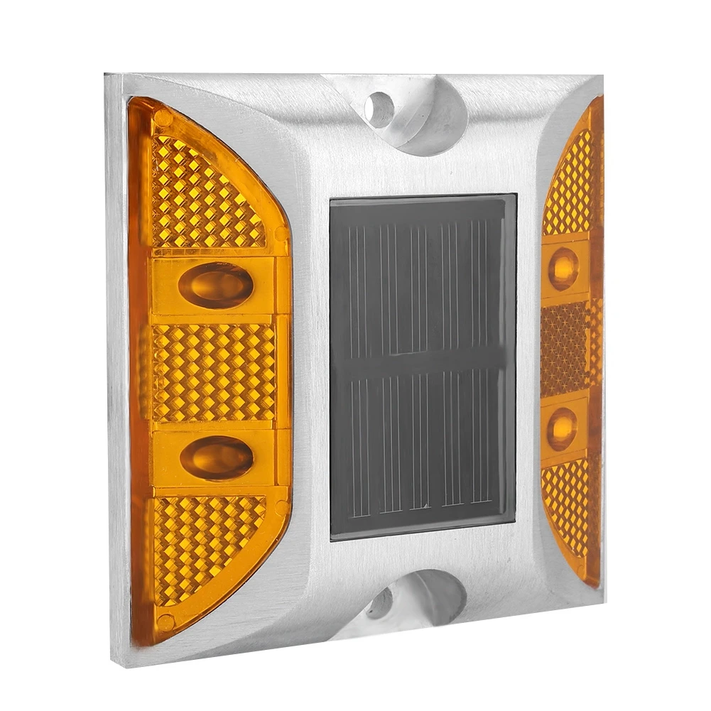 Popular Square High Brightness Ip68 Flashing or Always-on Traffic Marker Light Reflective Aluminum Led Cat Eye Solar Road Stud