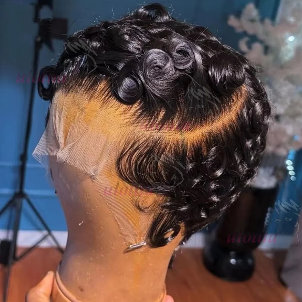 13X4 HD Full Frontal Wig Short Bob Human Hair Wigs For Women Glueless Lace Wig Preplucked Hairline - Image 2