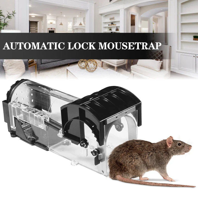 

Reusable Smart Mouse Trap Humane Clear Plastic No Kill Rodents Catcher Mice Piege Rat Live Trap for Indoor Outdoor Pest Control