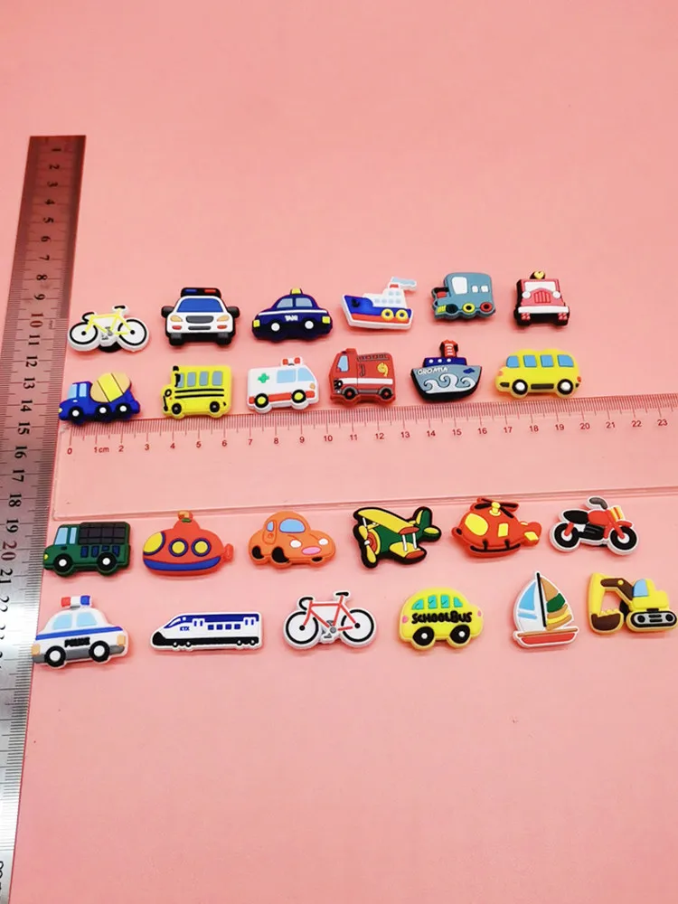 Cute Airplane Car Train BoatShoe Charms Decorations Cartoon PVC Buckle Accessories Clog Ornaments Adult Kids Birthday Party Gift
