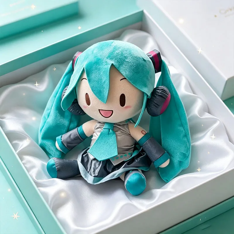 Kawaii Hatsune Miku Plush Toy Pillow – Cute Anime Bow Décor & Birthday Gift