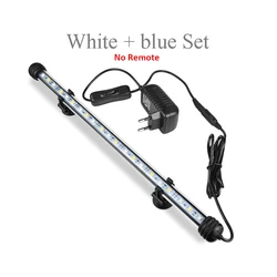 Waterproof LED Aquarium Light Bar with Underwater Decor Lighting - US Plug 48cm (Whit Blue)