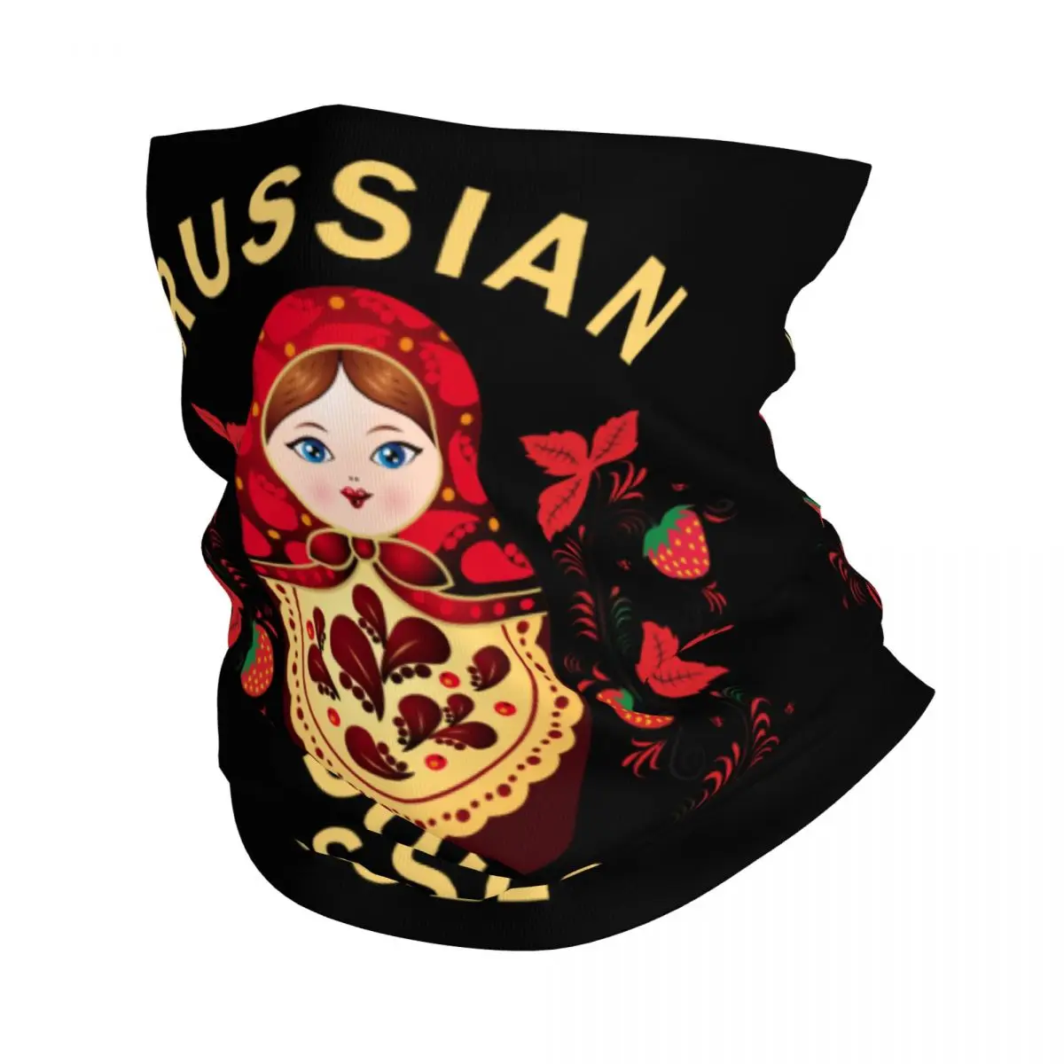 

Babushka Matryoshka Russian Doll Bandana Neck Gaiter Windproof Face Scarf Cover Men Women Headwear Tube Balaclava