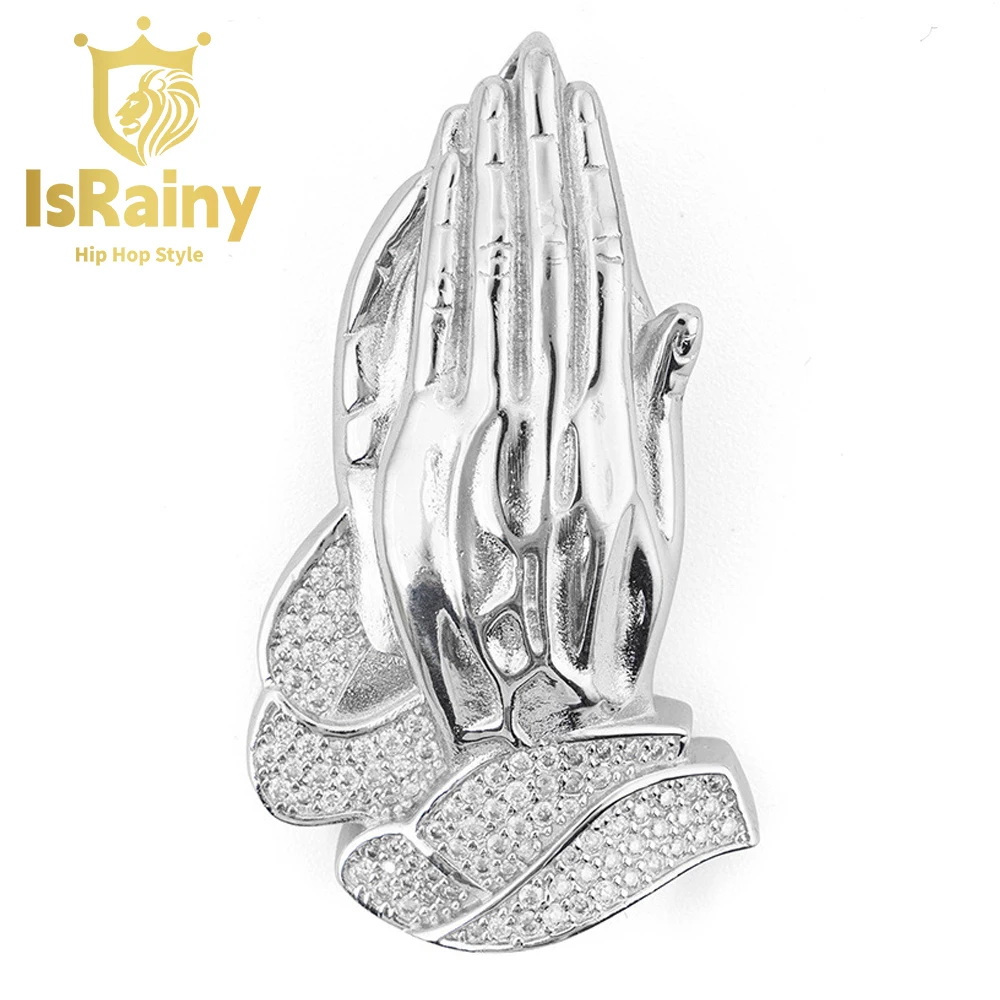 

IsRainy Hip Hop Rock 100% 925 Sterling Silver VVS1 D Color Real GRA Moissanite Full Diamonds Pendant Fine Jewelry Wholesale