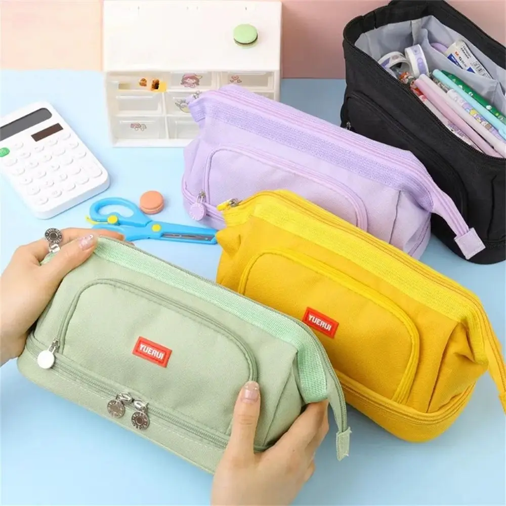 

Boat Type Pencil Case Pen Pouch Multi-functional Stationery Storage Bag Simple Multilayer Opening Pencil Bag Students