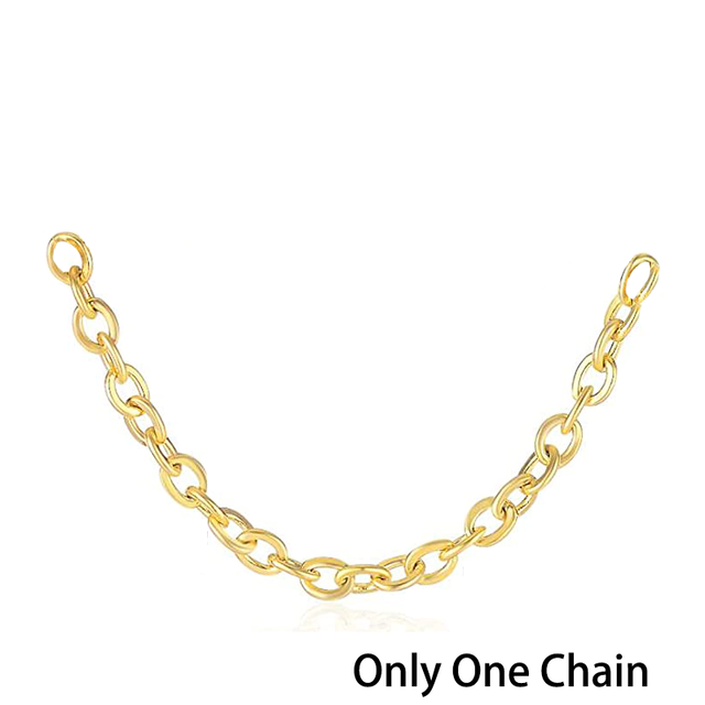 Double Nose Piercing Chain Nose Chain for Nostril Piercing Stainless Steel Nose Stud Decoration Earring Piercing Chain Women