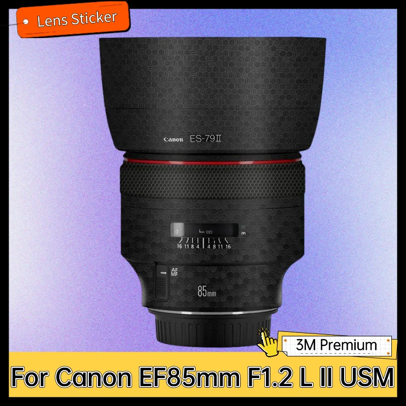 

Наклейка на корпус объектива для Canon ef85 мм F1.2 L II USM, Защитная Наклейка на кожу, виниловая пленка, защитное покрытие от царапин