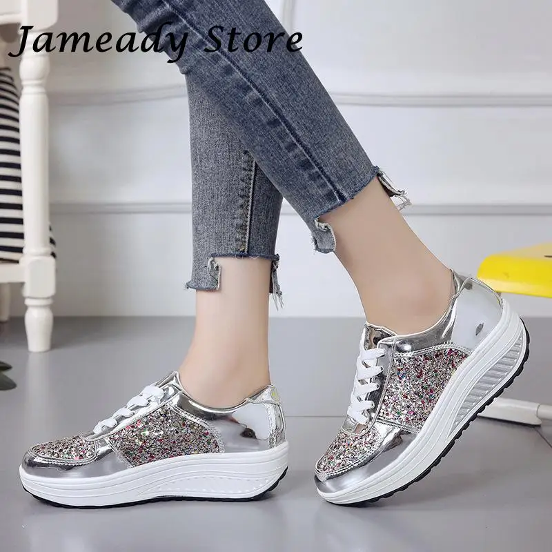 Summer Shoes Women 2021 Brand Design Bling Sequined Women's Casual Shoes  Fashion Female Chunky Sneakers Stylish Sport Shoes - AliExpress