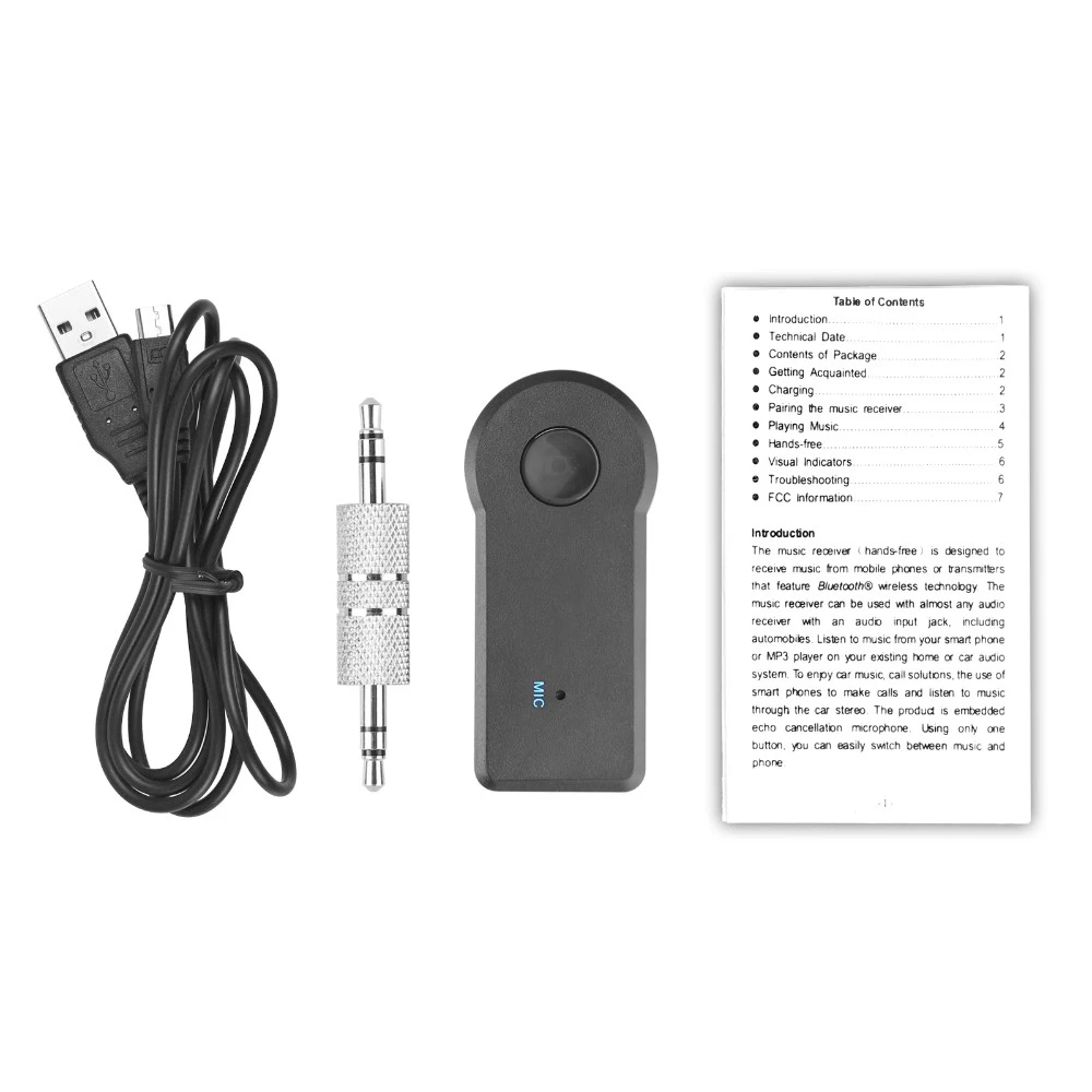 Bluetooth Audio Receiver RYRAProfessional 3.5mm Wireless Bluetooth Receiver Audio Music Adapter Bluetooth 3.0 Aux Receptor