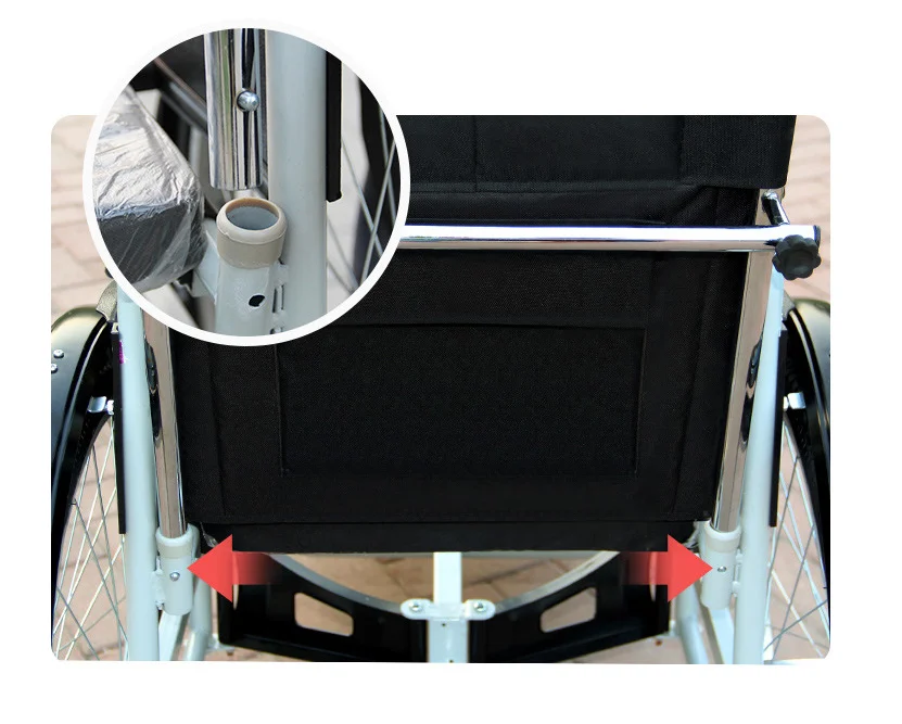 In China Folding Tricycle Manual Wheelchair for Disabled Triciclo Hand-cranked Manual Wheelchair Tricycles 3 Wheel