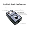 Adjustable Dual Hole Sparking Plug Tester Spark Tester Diagnostic Tool for Car Motorcycle Ignition Coil Checker Spark Detector 4