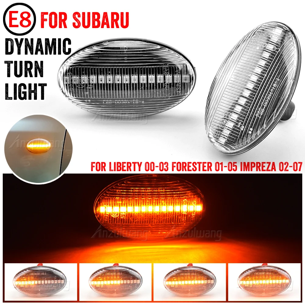 

Dynamic Turn Signal Light Sequential Blinker Lamps For Subaru Impreza WRX STI GDA GDB Forester Liberty Led Side Marker