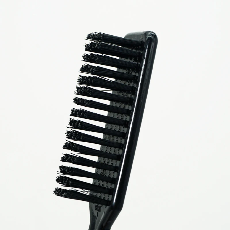 Spazzola per styling barba piccola nera Spazzola per barba da barba professionale Barbiere Spazzola per pulizia intaglio a forma di testa a olio vintage - immagine 5