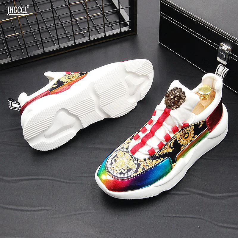 Casual Wear White Versace Chain Reaction Shoes