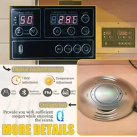 Indoor 1 Person Hemlock Wood Dry Sauna Digital Controler Bluetooth Player 5 Heating Panels Home Far Infrared Sauna Rooms 2