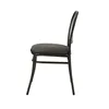 3-Piece Indoor Dining Bistro Set, Wood Table Top, Two Black Seat Chairs 5