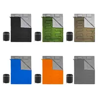 Double Sleeping Bag Warm Camping Sleep Bag 2 Person with Carry Pouch Portable Waterproof Backpacking Quilt for Indoor Travel 2