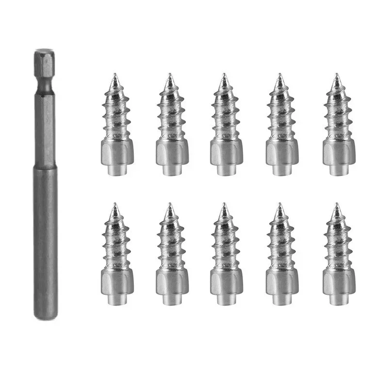 Wheel Tyre Studs Motorcycle Fastener Kit 1-50pcs Car Winter Anti-Slip Screws Nails Tools Universal Auto Motorcycle Bike Shoe Anti Skid Snow Spikes Studs Screws