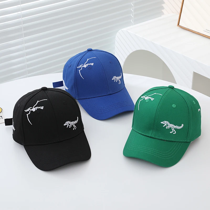 Children's Sports Hats School Baby Boys Baseball Summer Embroidered Dinosaurs Outdoor Kids Caps for 2-8Years Adjustable