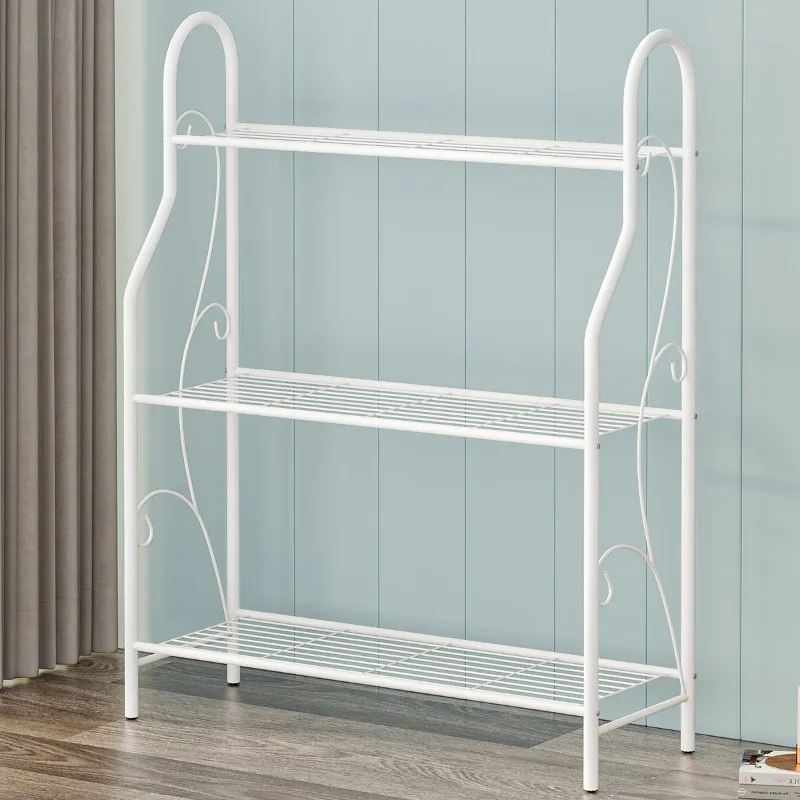 Simple Shoe Rack 3-layer Multifunctional Iron Art Modern Economical Assembly Flower Stand Planters for Indoor Plants Pot Stands