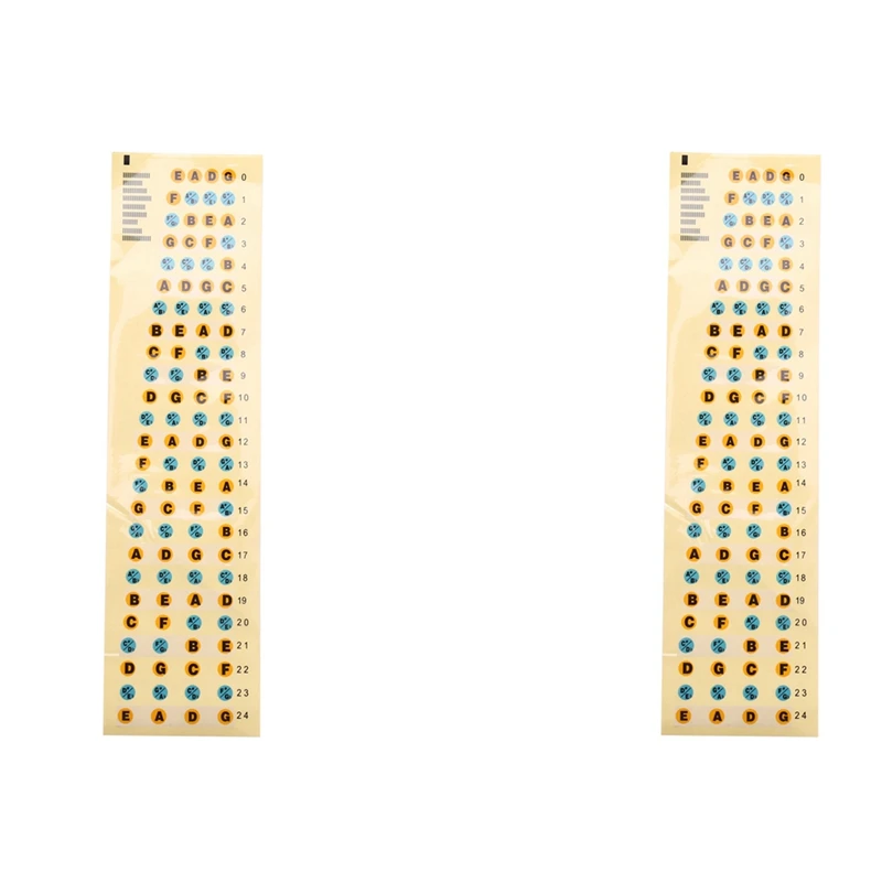 

2X Guitar Fretboard Note Decals Fingerboard Frets Map Sticker For Beginner Learner Practice Fit 4 Strings Bass Guitar