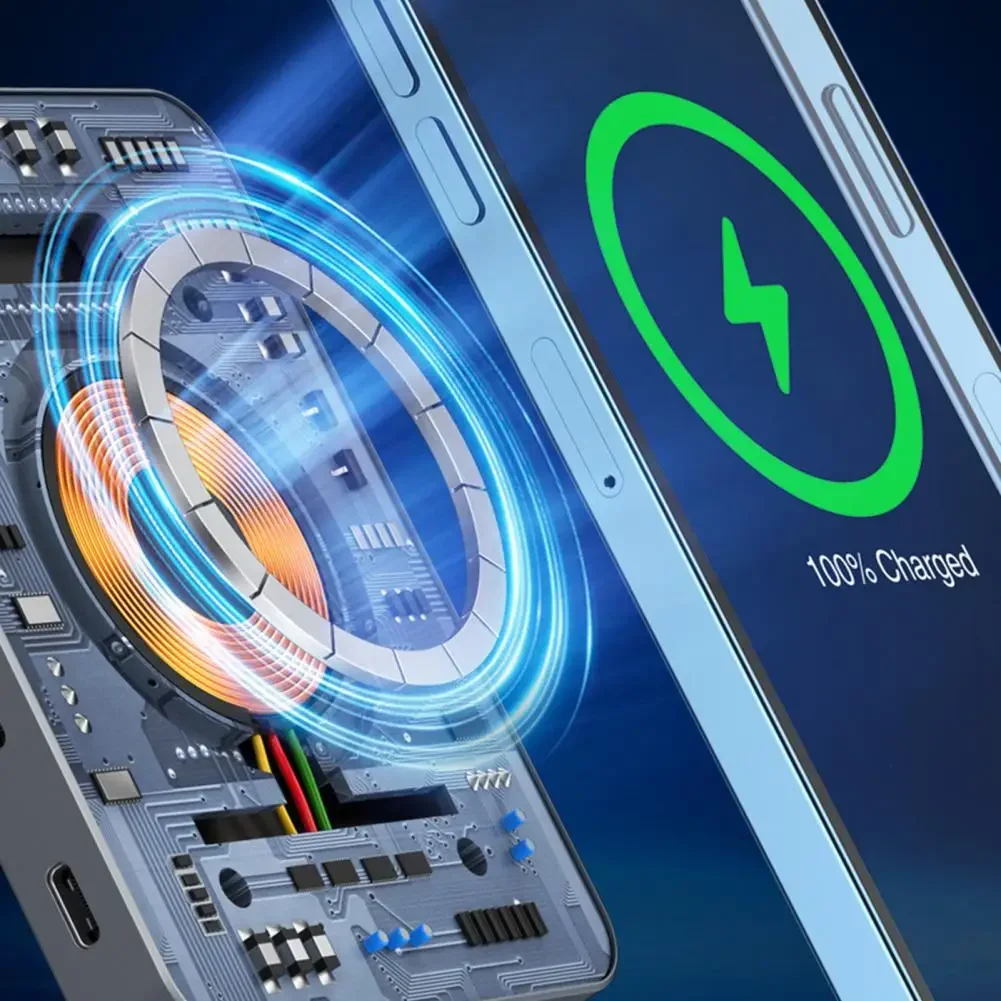 EONLINE 3D 6-in-1 USB3.0 Hub 5Gbps Expansion Dock 15W Wireless Fast Charging TF/SD Card Reader QC/PD Power Inlet for Laptop