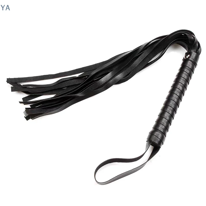 Premium PU Leather Colorful Riding Crop & Flogger with Hand Cuffs