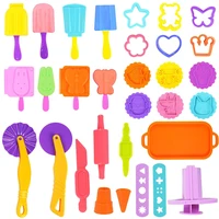 DIY Ice Cream Playdough Mold Plastics Play Dough Accessories For Children Kids Cute Animal Popsicle Plasticine Clay Mould Toys 1