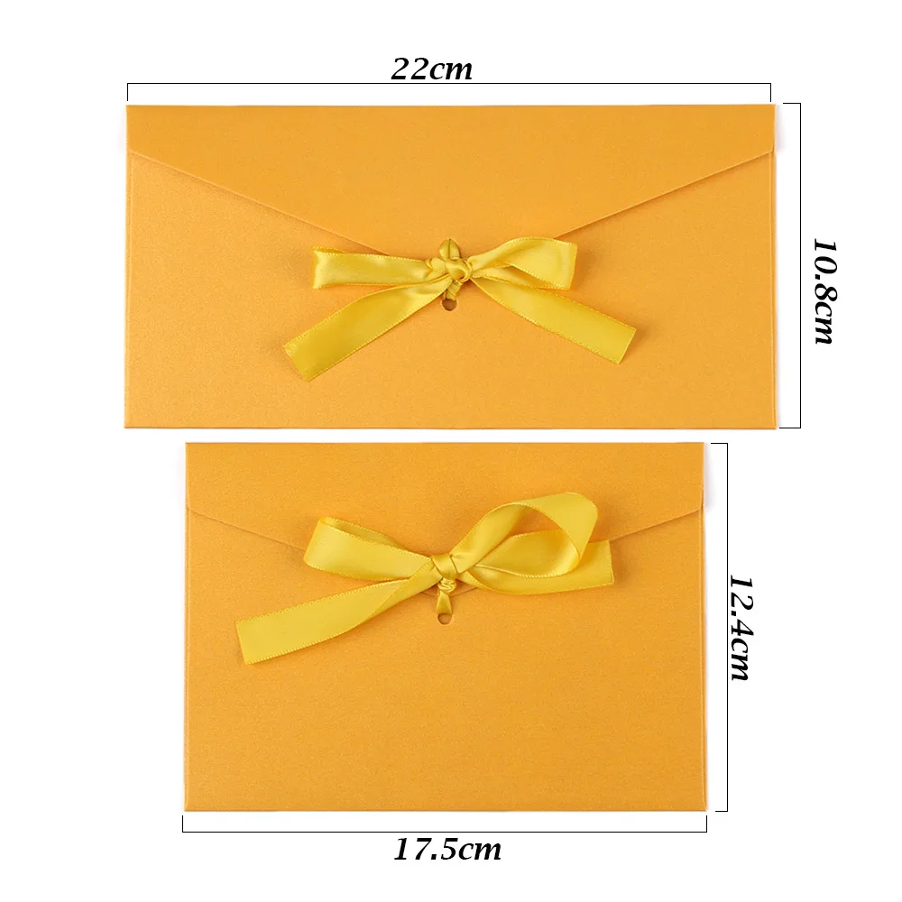 Envelope with Bow Ribbon Creative Greeting Card Bags Pearlescent Paper Envelop Wedding Invited Card Bag Gift 10Pcs kraft paper envelopes,mailing envelopes,mini envelopes,window envelopes,mailing bags,express bag,gift card envelopes
