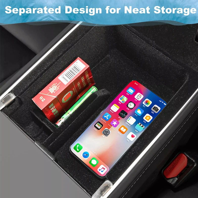 Console Armrest Storage Box Central Storage Armrest Cup Holder Box Car Interior Accessories For Tesla Model 3/Y 2021 2022 2023