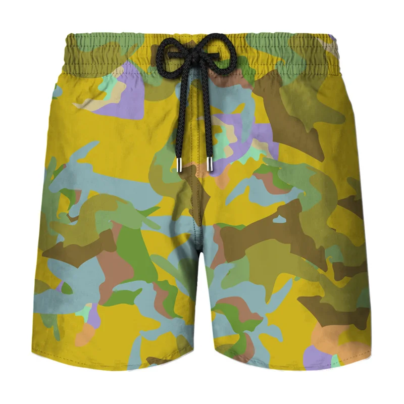 

Fashions Camouflage Short Pants Men Summer 3D Printed Street Punk Swim Trunks Beach Shorts Skateboard Sport Cool Gym Ice Shorts