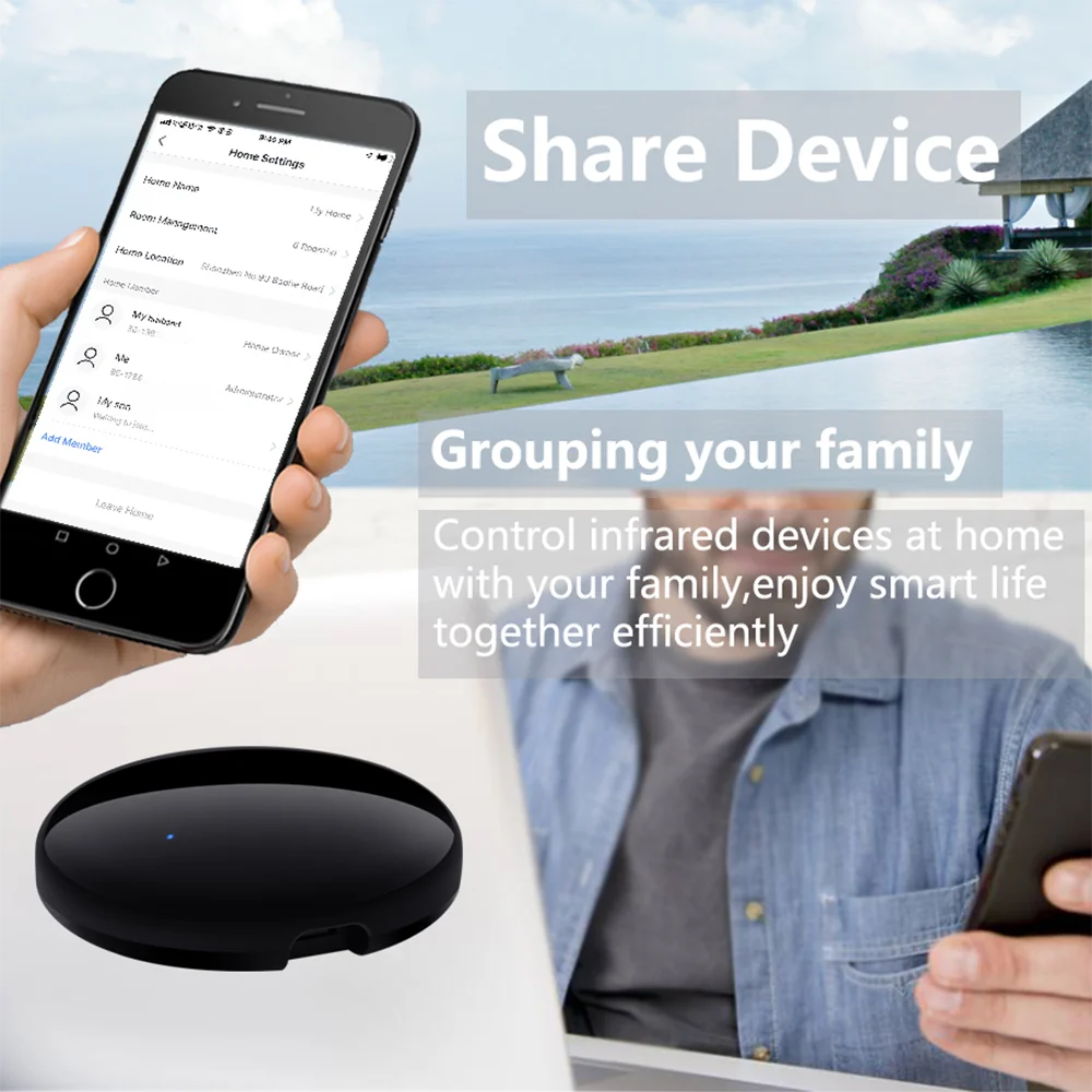 Smart Universal Remote Control Smart IR Remote Control Tuya Smart IR Remote Control Smart Life for Home Automation Replace TV DVD AUD AC Remote Works with Alexa Google Home