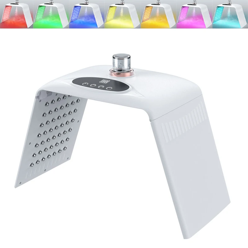 7 Color LED Facial Mask Foldable Dynamic Red Light PDT Photon Therapy Cold Nano Water Spray Anti Wrinkle Beauty Instrument