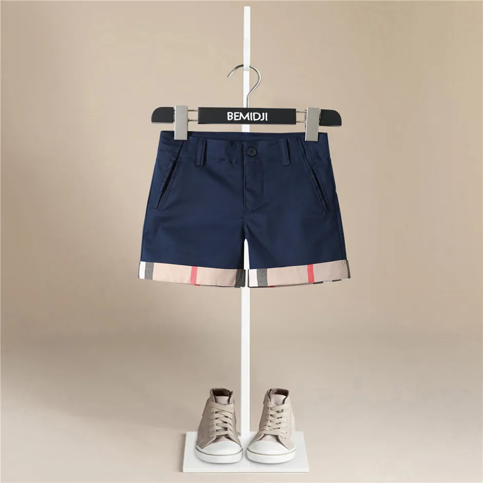 Summer Baby Boys Shorts 1-10Y Cotton Kids Causal Short Solid Color Sport Beach Clothing