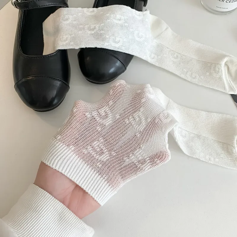 Women's Mid-length Socks Double Needle Thin Spring/Summer Breathable Short Socks Korean Edition