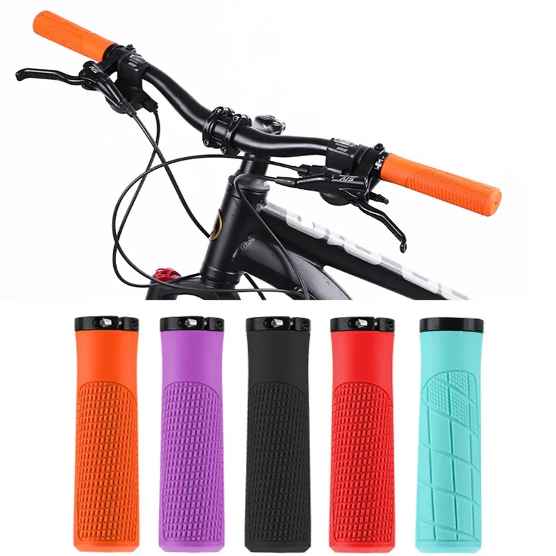 Anti Slip Rubber Bicycle Handlebar Grips Shock-absorbing Mountain BikeHandle Cover Alloy Lockable MTB Cuffs Cycling Accessories
