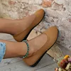 Spring Autumn Casual Shoes For Women Slip-on Pump Knit Single Flat Shoes Breathable Round Toe Ladies Cloth Loafers Large Sized 5