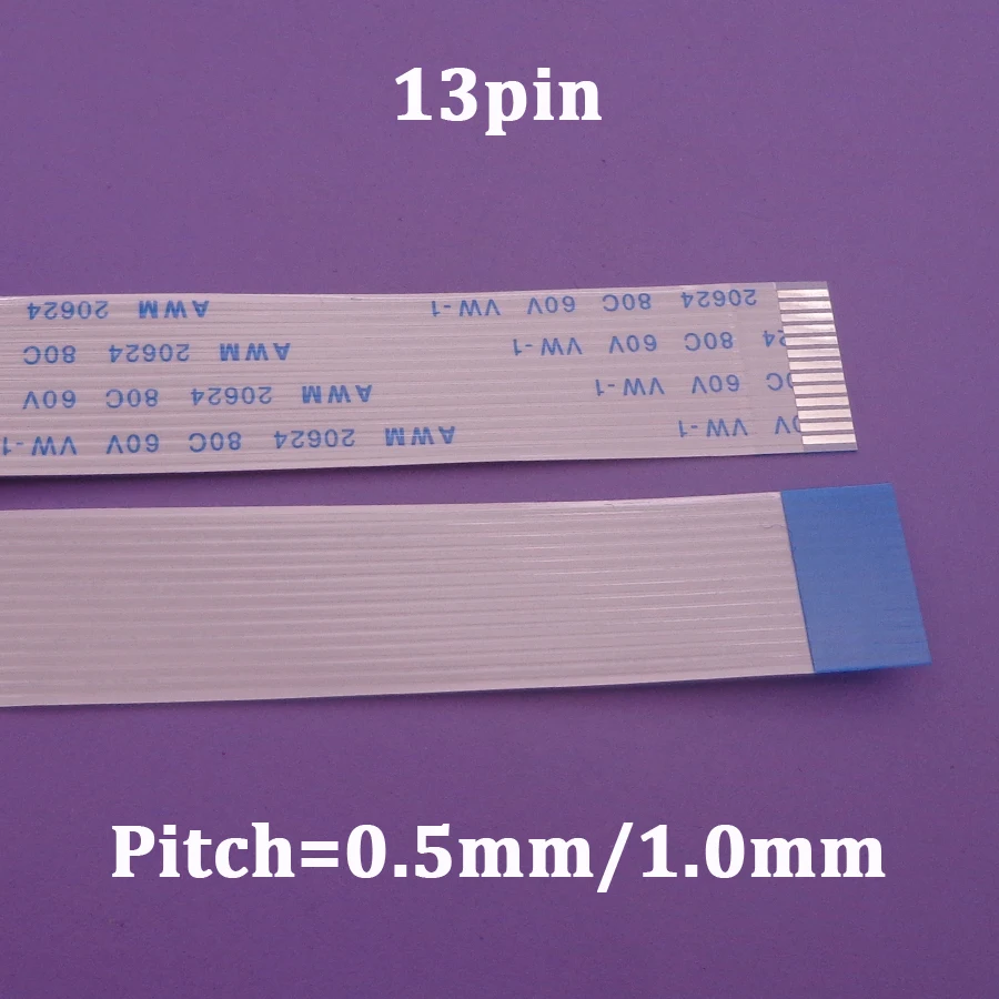 1pcs 13Pin FC FPC flat flexible cable 1.0mm 0.5mm 13 pin A Forward