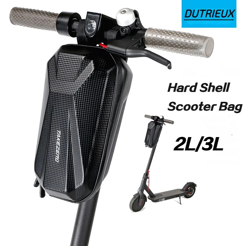 

2/3L Electric Scooter Front Bag Waterproof EVA Hard Shell Bags Reflective Handlebar Hanging Bag Storage Bike Accessories