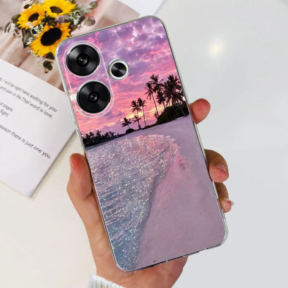 Stylish Painted Soft Silicone Phone Case - 6.79'' Protective Back Cover