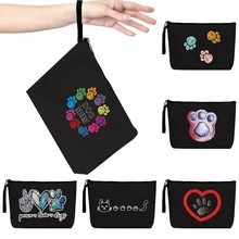 

Ladies Fashion Cosmetic Bag Wallets Travel Cosmetics Clutches Footprints Series Printing Mobile Phones New Storage Bags