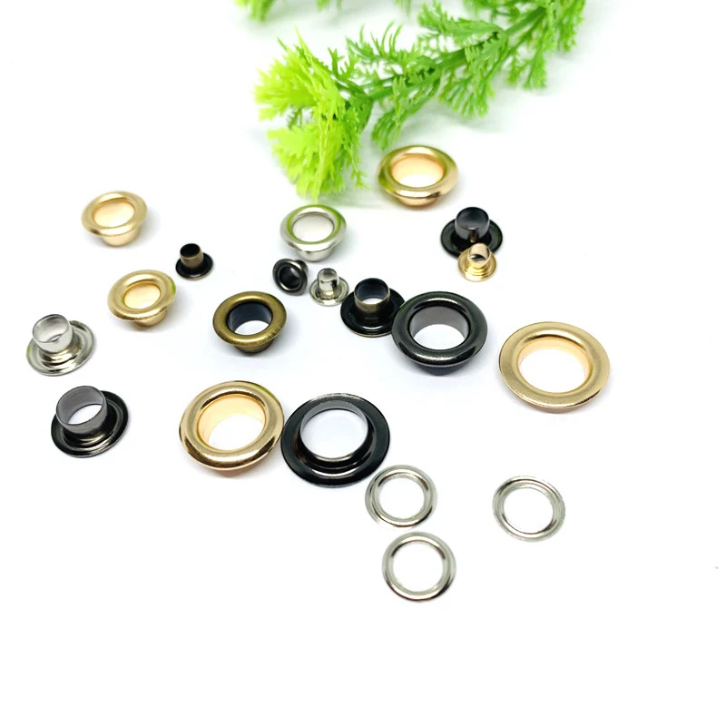 100sets 12mm Brass Eyelets with Washers 1000# Leather Craft Repair Grommets Round Eye Rings for Shoes Bag Clothing Belt Hat eyelet grommet ring,eyelet grommet ring kit,grommet eyelet kit,screw back eyelets,metal eyelet buttons