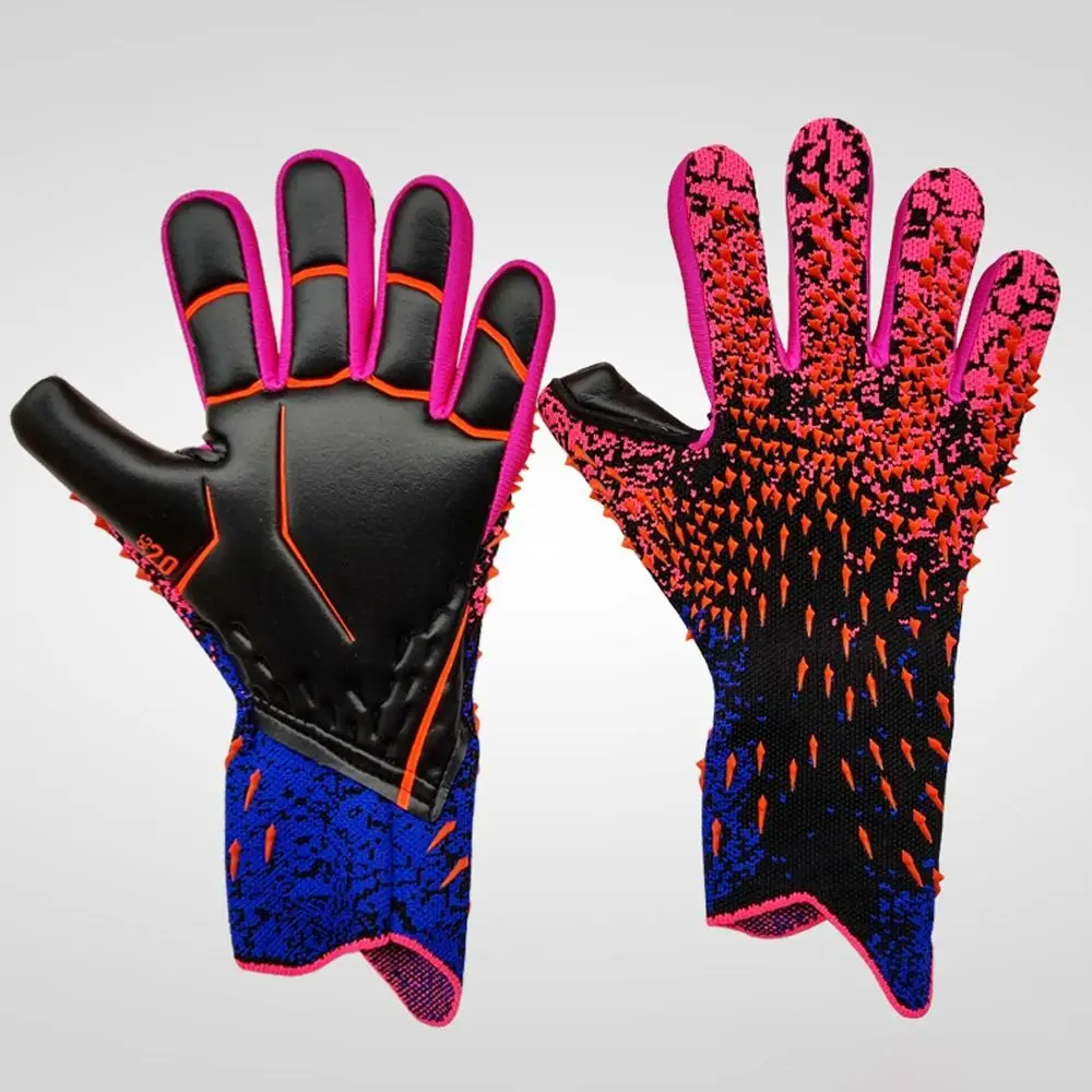 1 Pair Anti-Slip Kids Goalie Gloves Finger Protection Cushioning Goalkeeper Gloves Breathable Wear Resistant Soccer Match