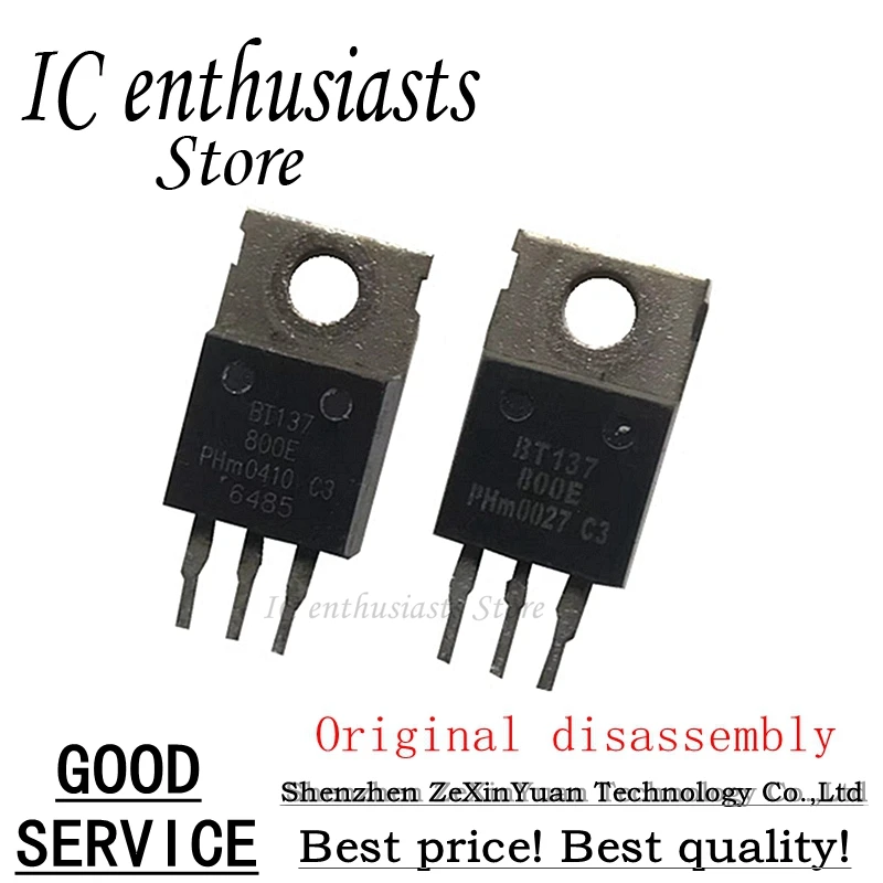 

10PCS 20PCS BT137800E BT137-800E TO-220 Original disassembly